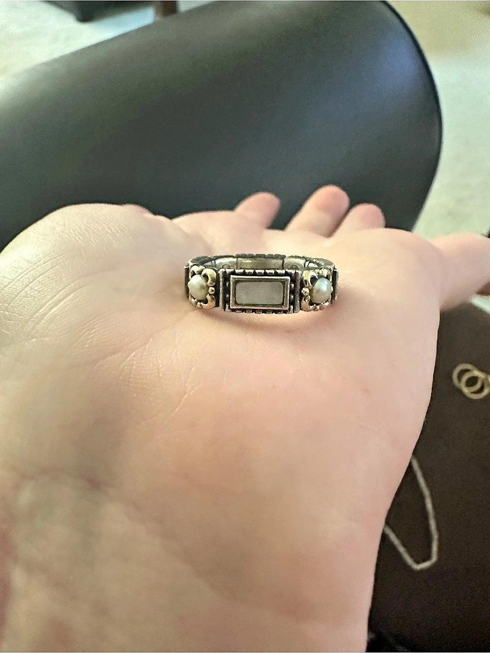 Konstantino Sterling Silver Mother of Pearl Statement Ring